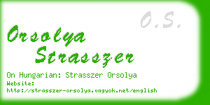 orsolya strasszer business card